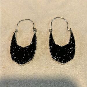 Elegant Black and Silver Earrings